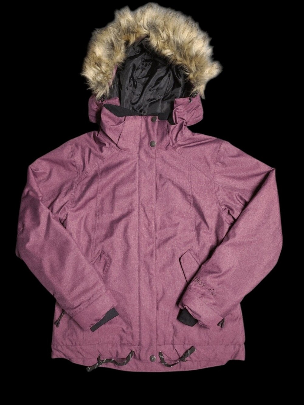 Pulse Women's Winter Ski and Snowboard Coat W/Removable Hood Eggplant Size Large